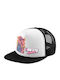 Koupakoupa Kids' Hat Jockey Fabric Vice City Leonida White