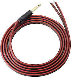 Audio Cable Xmsjsiy 0597734 8865-18 1/4 TS към Speaker 6.35 мм Моно Щепсел OFC HiFi 6.3 мм TS Кабел за Говорители Червен 2 м