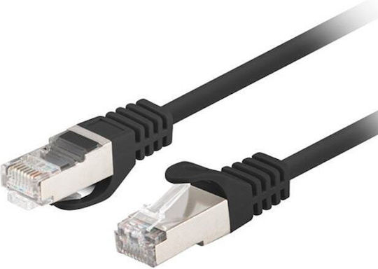Lanberg F/UTP Кат.6 (Gigabit) Мрежов Кабел Ethernet 0.25m Черен 10 Бройки