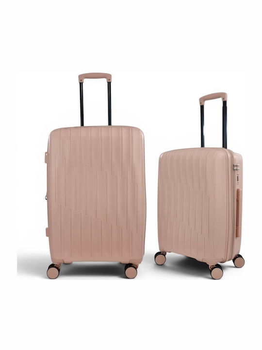Playful Bags Βαλίτσες Ταξιδιού Σκληρές Ροζ Σετ ...