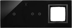 Simon Touch Cadru Panou Tactil S54 Tactil 3 Module 1 Cutie Tactilă + 2 Câmpuri Tactile Orizontale + 1 Orificiu S54 Freeze