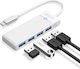 Orico USB хъб 4 Порта USB 3.0 с USB-C връзка Бял