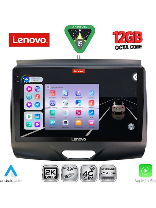 Lenovo Car Audio System for BMW X1 / X3 / X4 Ford Ranger 2015-2018 (Bluetooth/USB/WiFi/GPS/Apple CarPlay/Android Auto) with 9" Touch Screen
