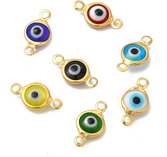 Edelstahl Verbindung Auge Vergoldet 18k Verschiedene Farben 13x6.5mm 10Stück