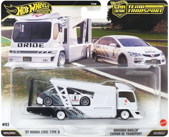 Mattel Mașinuță Premium Car Culture Team Transport – Hw Honda Civic Type-R & Kousoku Hauler Vehicles Masinute si Piste Masini