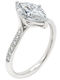 Xrisokosmima Single Stone Ring In 14K White Gold With Synthetic Diamond