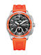 Citizen Eco-Drive Men's Battery Watch with Orange Rubber Strap