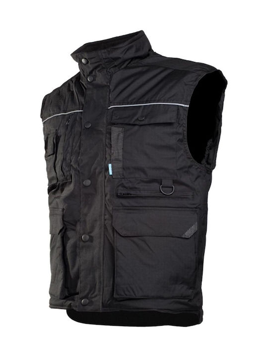 Sioen Bernex Veste De Lucru Pentru Bărbați Cu Benzi Reflectorizante Negru Sioen Bernex Veste De Lucru Pentru Bărbați Cu Benzi Reflectorizante Negru