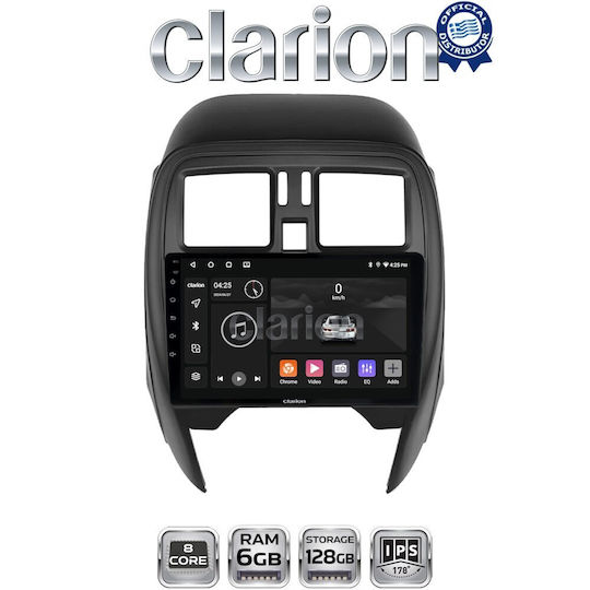Clarion Gl53460 Ecran OEM Multimedia Sisteme Audio Auto Nissan Micra K13 2010 > 2016 CarPlay Android Auto BT GPS Wi-Fi GPRS ElectricLife