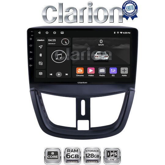 Clarion Gl53207 OEM Multimedia Car Audio System Peugeot 207 2007>2013 CarPlay Android Auto BT GPS Wi-Fi GPRS Electriclife