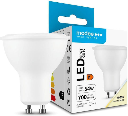Modee Lighting Λάμπα LED 7W για Ντουί GU10 Φυσικό Λευκό