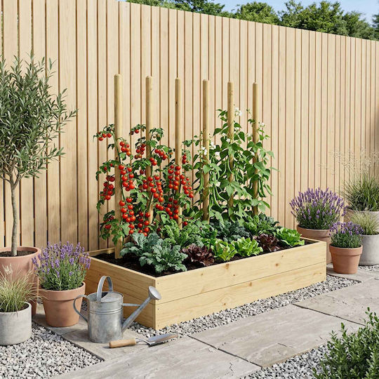 vidaXL Post Support for Garden Fence Made of Wood 4x120x120cm 15 Pieces Green