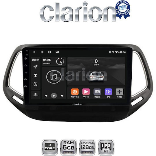 Clarion Gl53253 Οθόνη Oem Multimedia Αυτοκινήτου Jeep Compass 2017> Carplay Androidauto Bt Gps Wifi Gprs Electriclife
