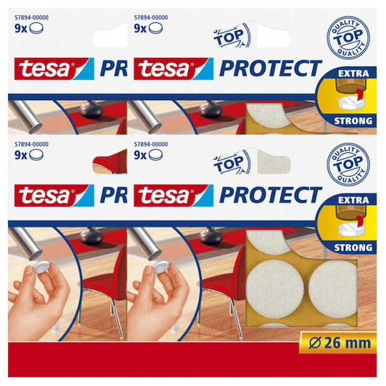 Tesa Филцови Кръгли със Самозалепваща Лента и Диаметър 26mm 9бр