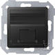Simon 82 Single Rj45 Computer Socket Cover Beveled Graphite 82578-38