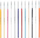 Set 12 Nail Art Brushes Sensopro Milano Rainbow