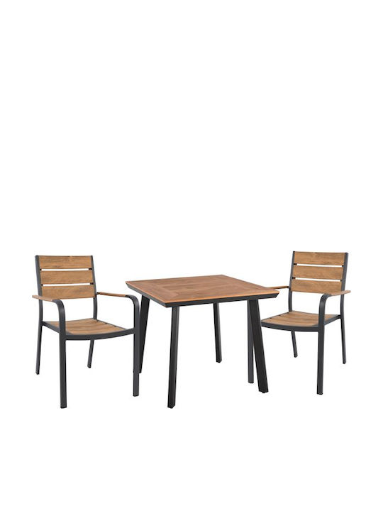 Garten- und Outdoor-Möbelsets 3 Stück Für klassische Veranda Anthrazit