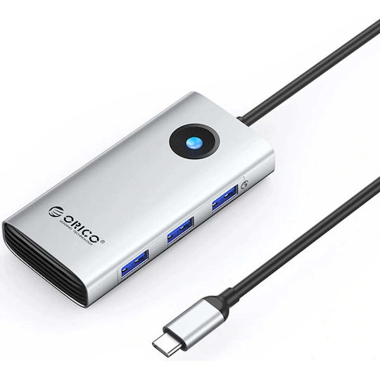 Orico PW11 6in1 USB-C Docking Station with HDMI 4K PD Silver
