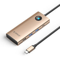Orico PW11 8 в 1 USB-C Докинг Станция с HDMI 4K PD Ethernet