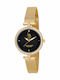 U.S. Polo Assn. Women's Battery Watch with Gold Metal Bracelet