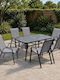 Garten- und Outdoor-Möbelsets Rio 6 Stück Schwarz E250,11