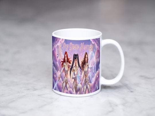 Digital Place K-pop Demon Hunters Ceramic White Mug 330ml