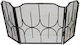 Metallic Fireplace Screen 100x50cm Bronze
