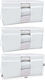 SteweHome Storage Case for Blanket/Duvet / Clothes in White Colour 75x40x40cm 3pcs