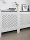 Bakaji Κάλυμμα Καλοριφέρ από MDF Λευκό 152x19x82cm