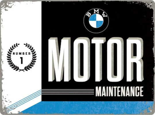 Nostalgic Art 3D Decorative Sign Bmw Motor Handmade From Metal 40x30cm
