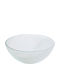 Atmosphera Glass White Salad Bowl 24x24cm