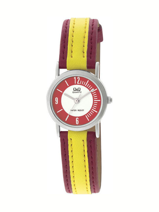 Q&Q Ceas pentru copii analogic burgundy