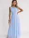 Summer Maxi Dress for Wedding / Christening with Tulle Sky Blue