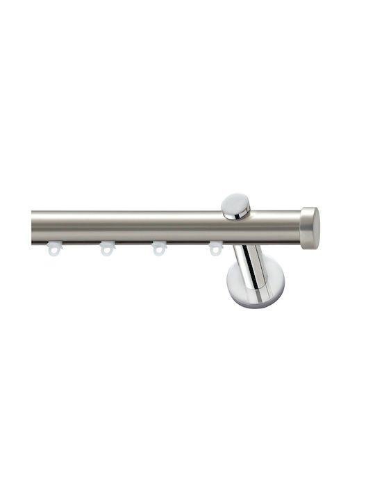 Viometale Galaxy Gilda One-Way Curtain Track Metallic In Silver Colour 360cm 22.07.360.P7