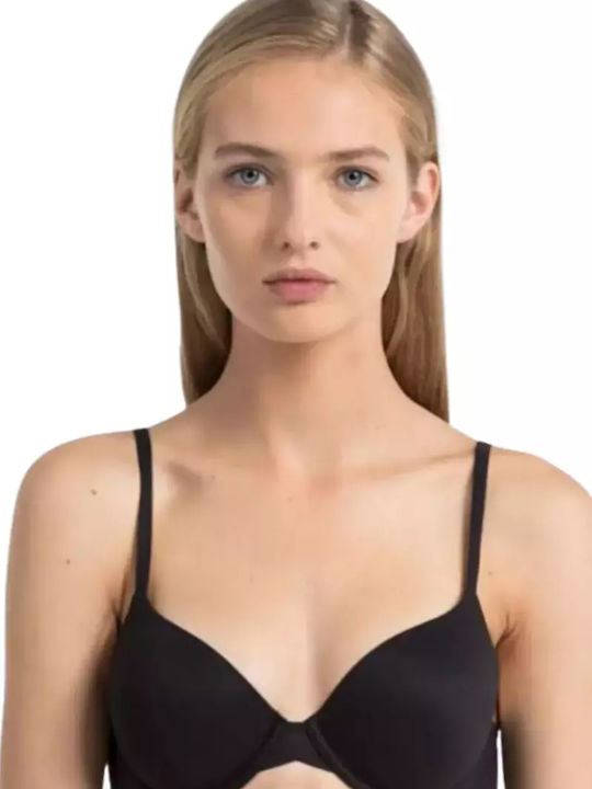 Calvin Klein Черен Сутиен с Лека Подложка и Банели