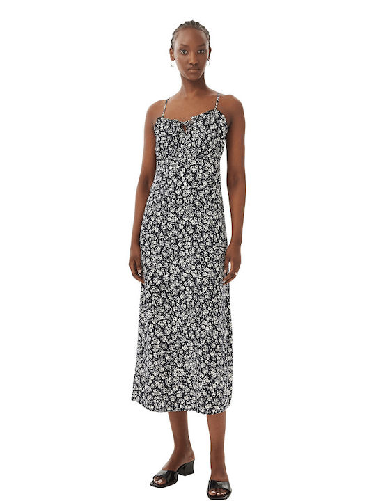 Only Sommer Midi Damenkleid Dunkelblau