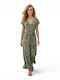 Summer Khaki Animal Print Dress