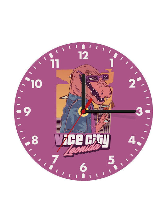 Koupakoupa Kids Wall Clock Vice City Leonida Wooden 20cm