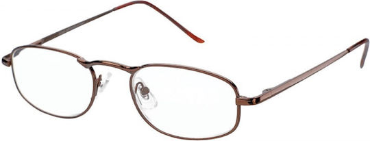 Optix Vision Reading Glasses +2.25 In Brown Colour 4381GUN2255