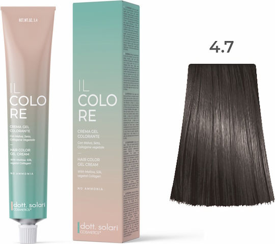 Dott. Solari Haarfärbemittel Ohne Ammoniak Nr 4.7 Schokoladenbraun 100ml