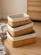 SteweHome Set Dekorative Körbe Bambus Mehrfarbig 20x20cm 3 Stück