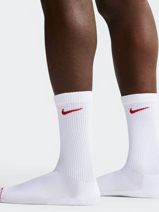 Nike Everyday Running Κάλτσες Λευκές 3 Ζεύγη