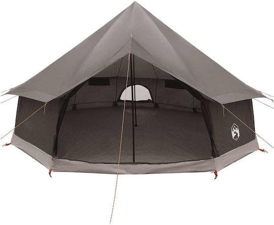 vidaXL Campingzelt Teepee Grau 4 Jahreszeiten 400x400x250cm