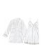 Summer Women's Robe with Nightgown White
