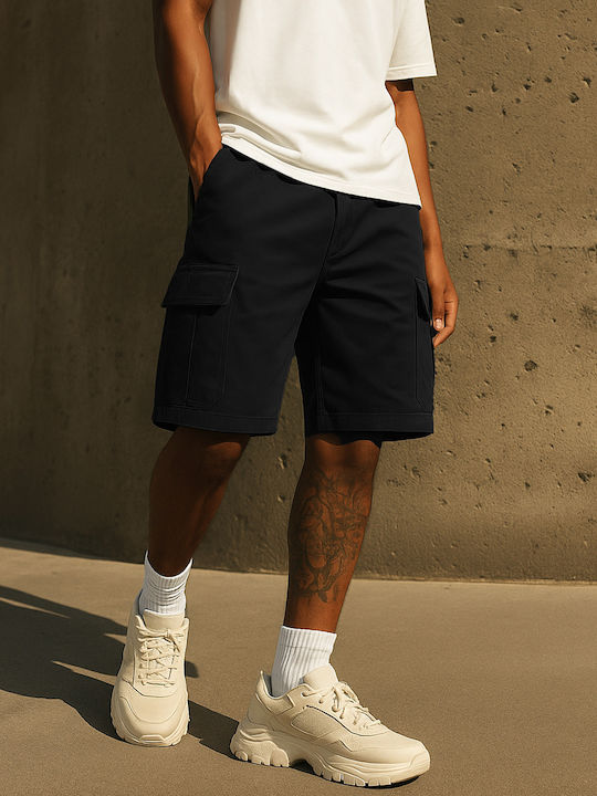 Yes Design Herren Shorts Cargo Schwarz