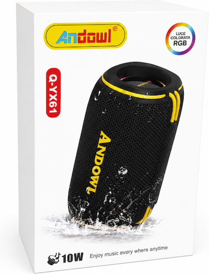 Andowl Q-YX61 Bluetooth Speaker 10W with Battery Life up to 6 Hours Black