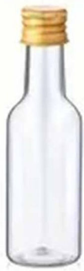 Бутилка за Вода Стъклена с Винт Капак Златиста 100ml