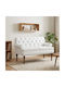 Two-Seater Velvet White Couch 120x65x77 cm