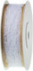 Organza Lace Gold Ribbon White Gold 25mm 25 meters
