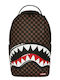 Sprayground Sharks In Paris Wtf Bubble Brown Check School Backpack Brown